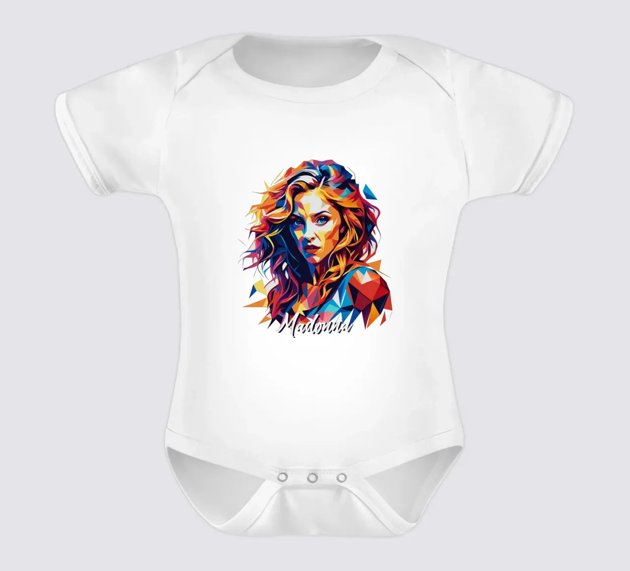 Madonna Ritratto Wpap Pop ARt body neonato maniche corte da vectorartnesia