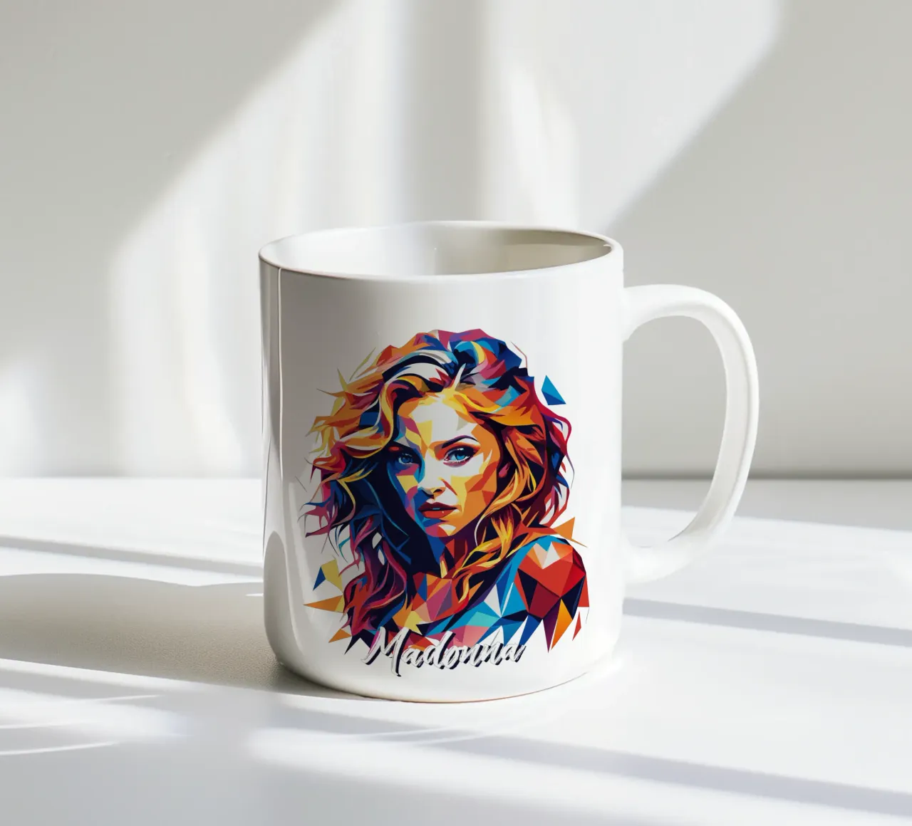 Madonna Ritratto Wpap Pop ARt tazza in ceramica da vectorartnesia