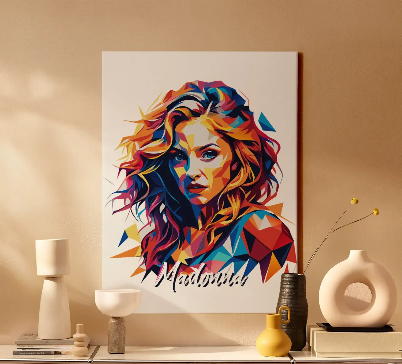 Madonna Portrait Wpap Pop ARt canvas by vectorartnesia