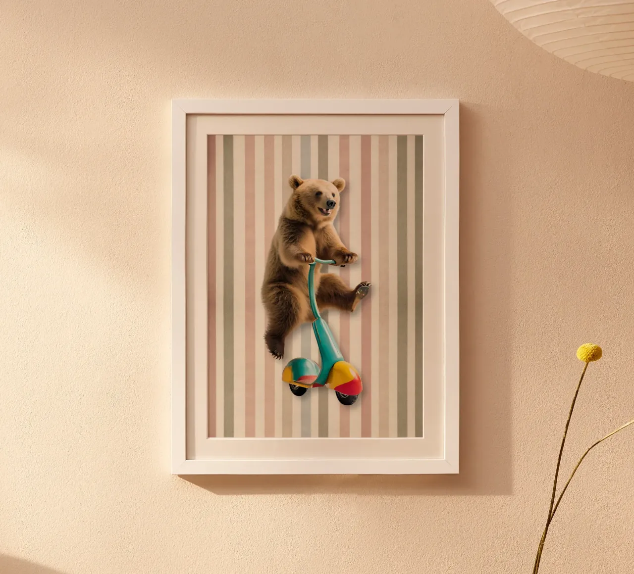 L'orso che cammina carta hahnemühle da Doodle Dreams Art