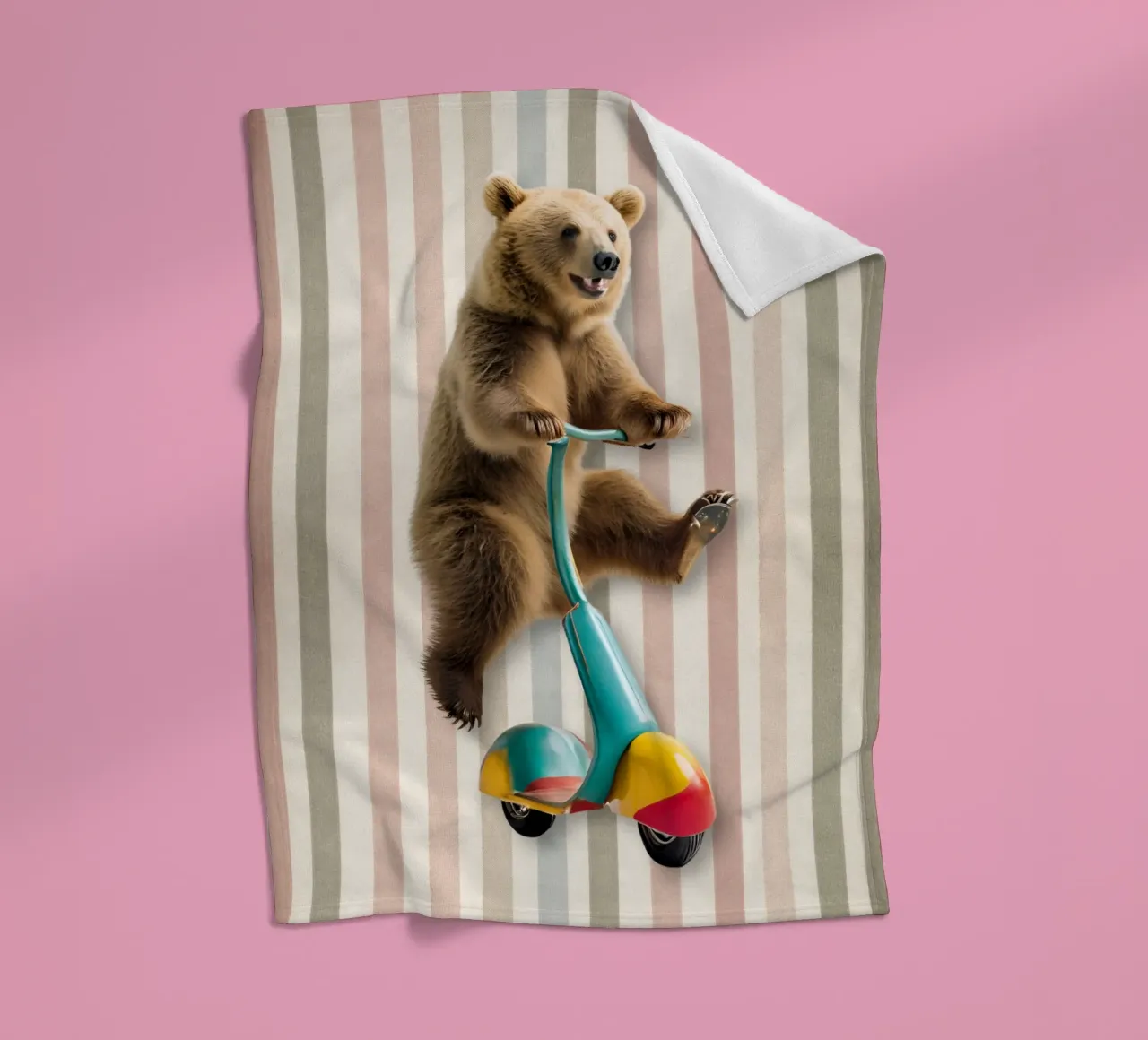 L'orso che cammina coperta in pile da Doodle Dreams Art