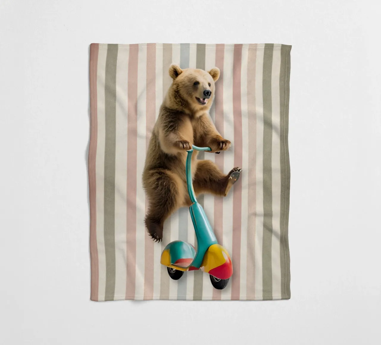 L'orso che cammina coperta in pile da Doodle Dreams Art