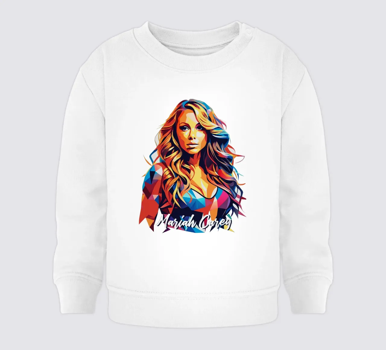 Mariah Carey Ritratto Wpap Pop ARt felpa neonato da vectorartnesia