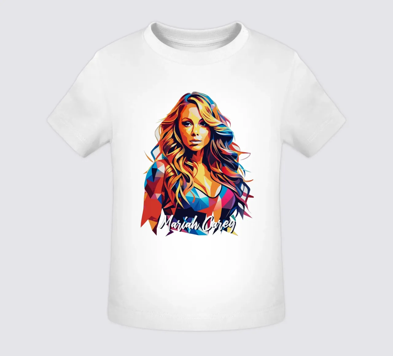 Mariah Carey Ritratto Wpap Pop ARt maglietta neonato da vectorartnesia