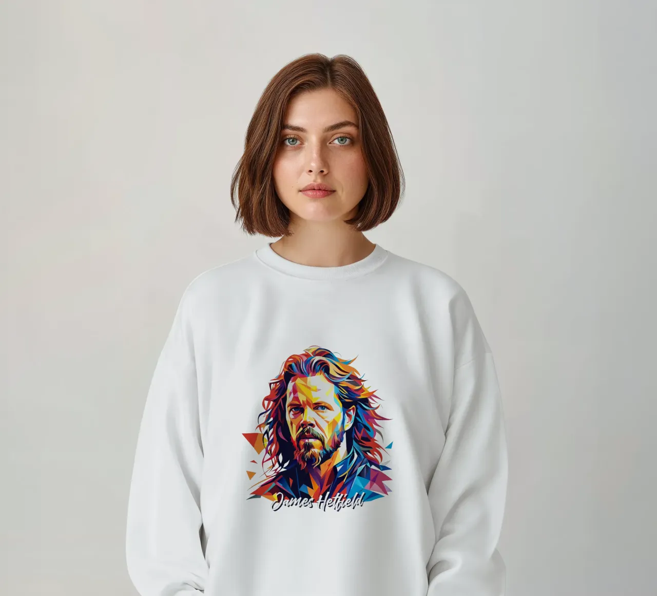 James Hetfield Ritratto Wpap Pop Art felpa da vectorartnesia