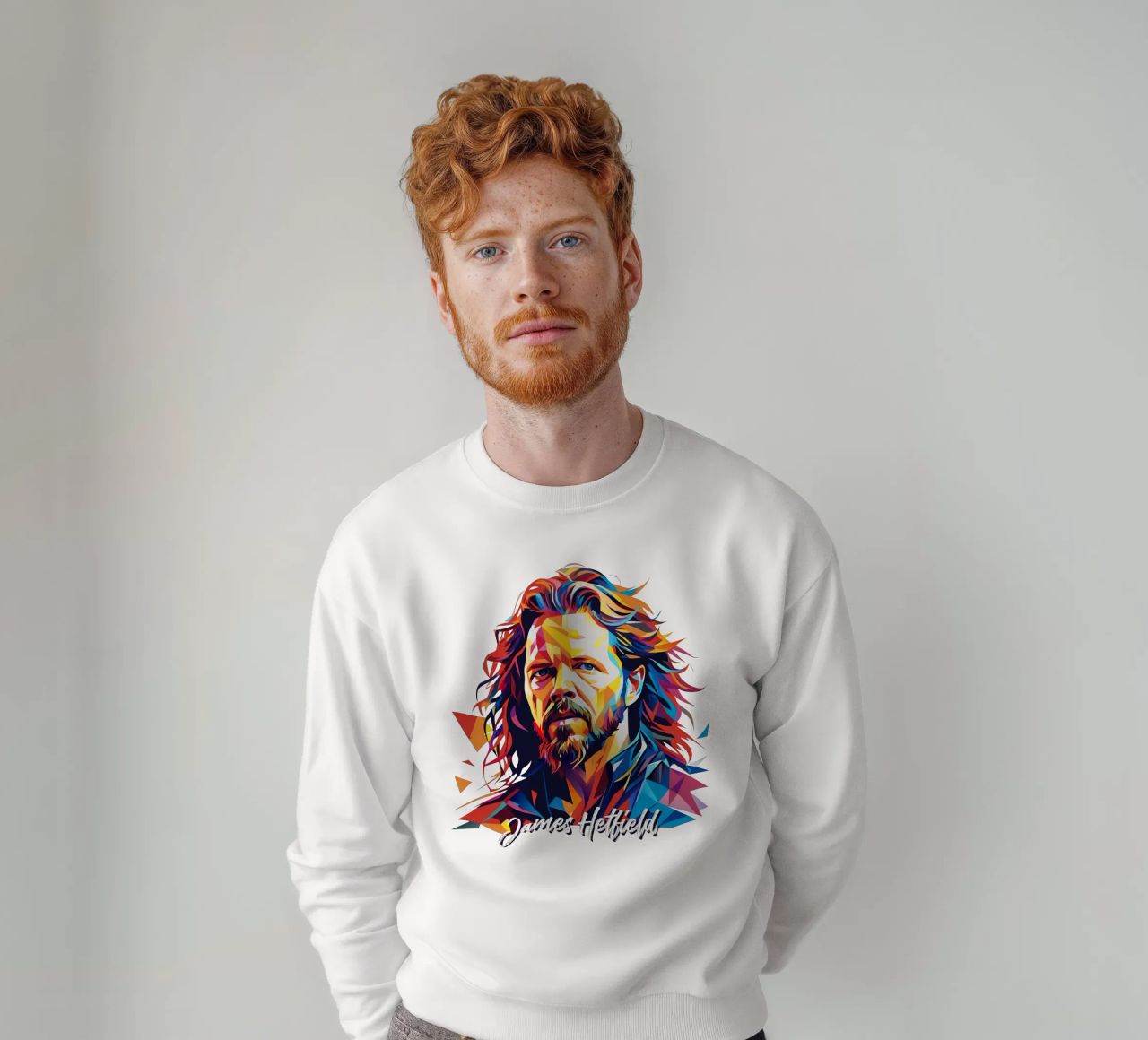 James Hetfield Retrato Wpap Pop Art sudadera de vectorartnesia