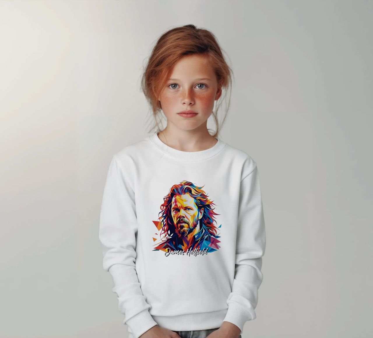 James Hetfield Retrato Wpap Pop Art sudadera para niño de vectorartnesia