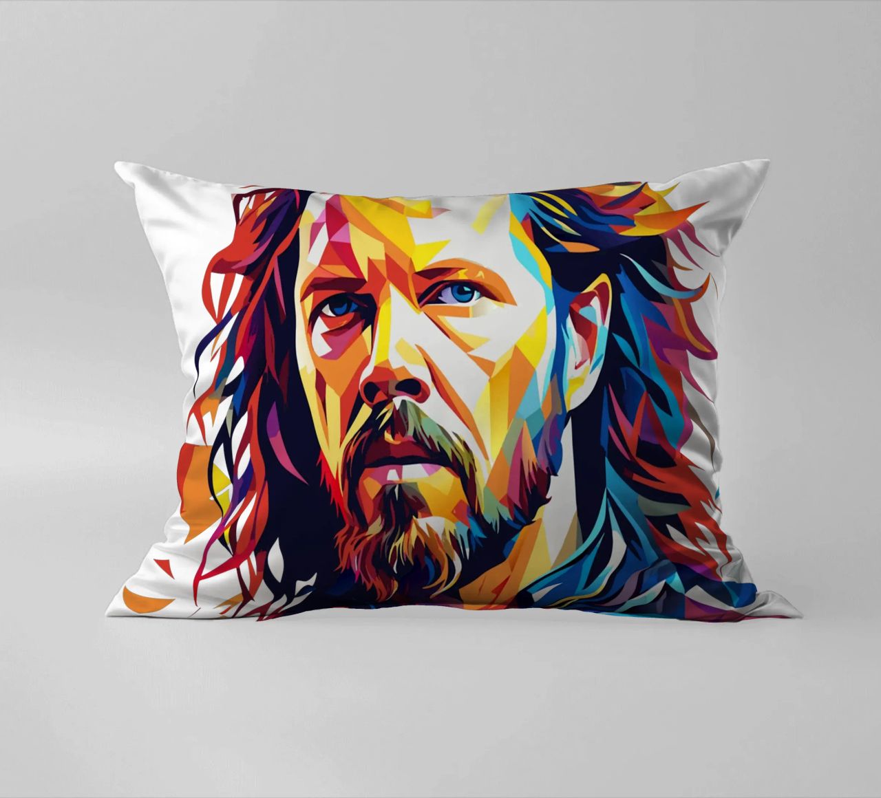 James Hetfield Ritratto Wpap Pop Art cuscino da vectorartnesia