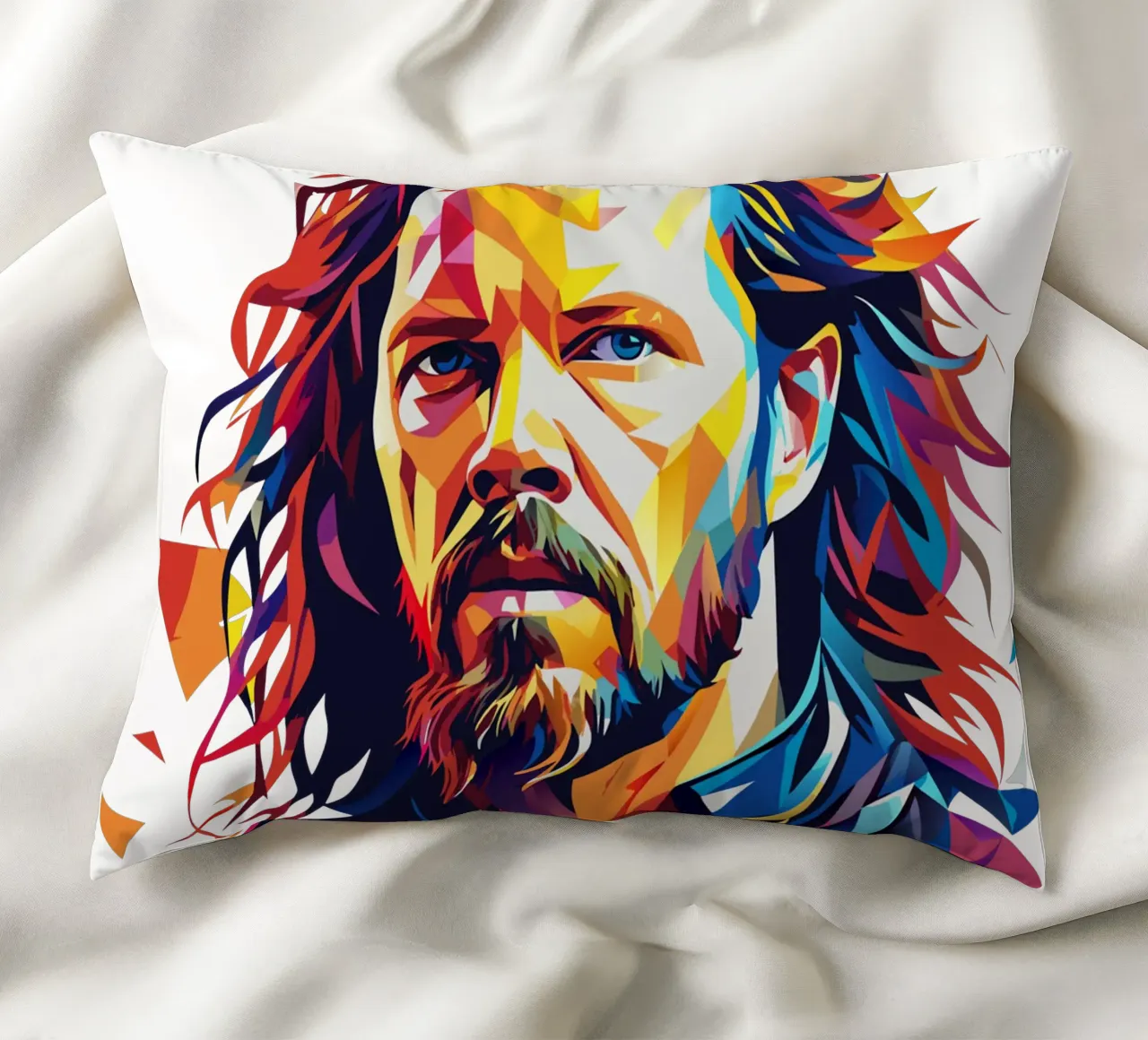 James Hetfield Retrato Wpap Pop Art cojín de vectorartnesia
