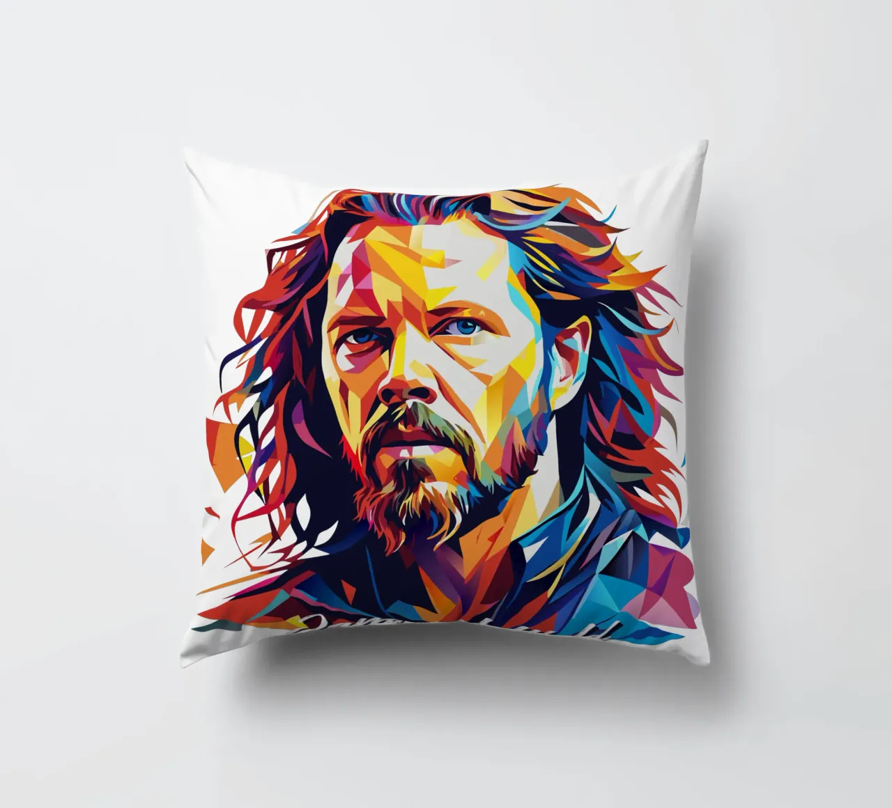 James Hetfield Retrato Wpap Pop Art cojín de vectorartnesia