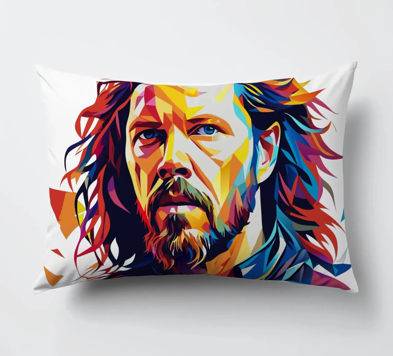 James Hetfield Retrato Wpap Pop Art cojín de vectorartnesia