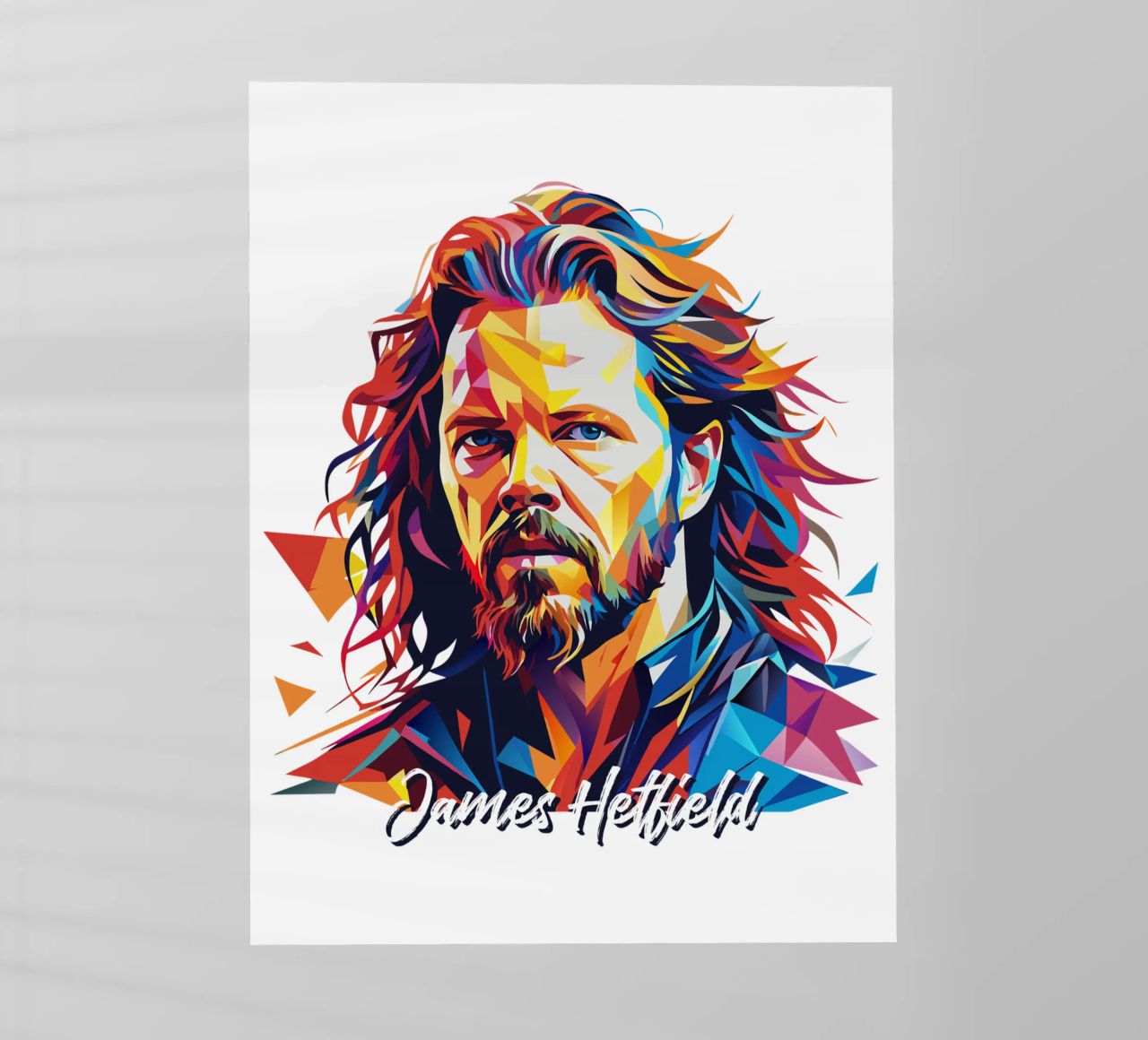 James Hetfield Retrato Wpap Pop Art lámina retroiluminada de vectorartnesia