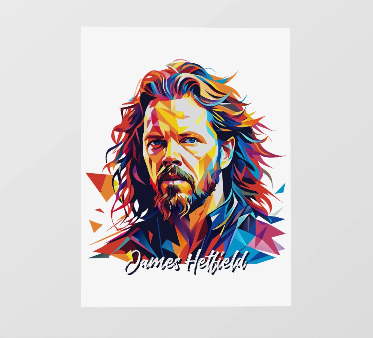James Hetfield Retrato Wpap Pop Art lámina retroiluminada de vectorartnesia