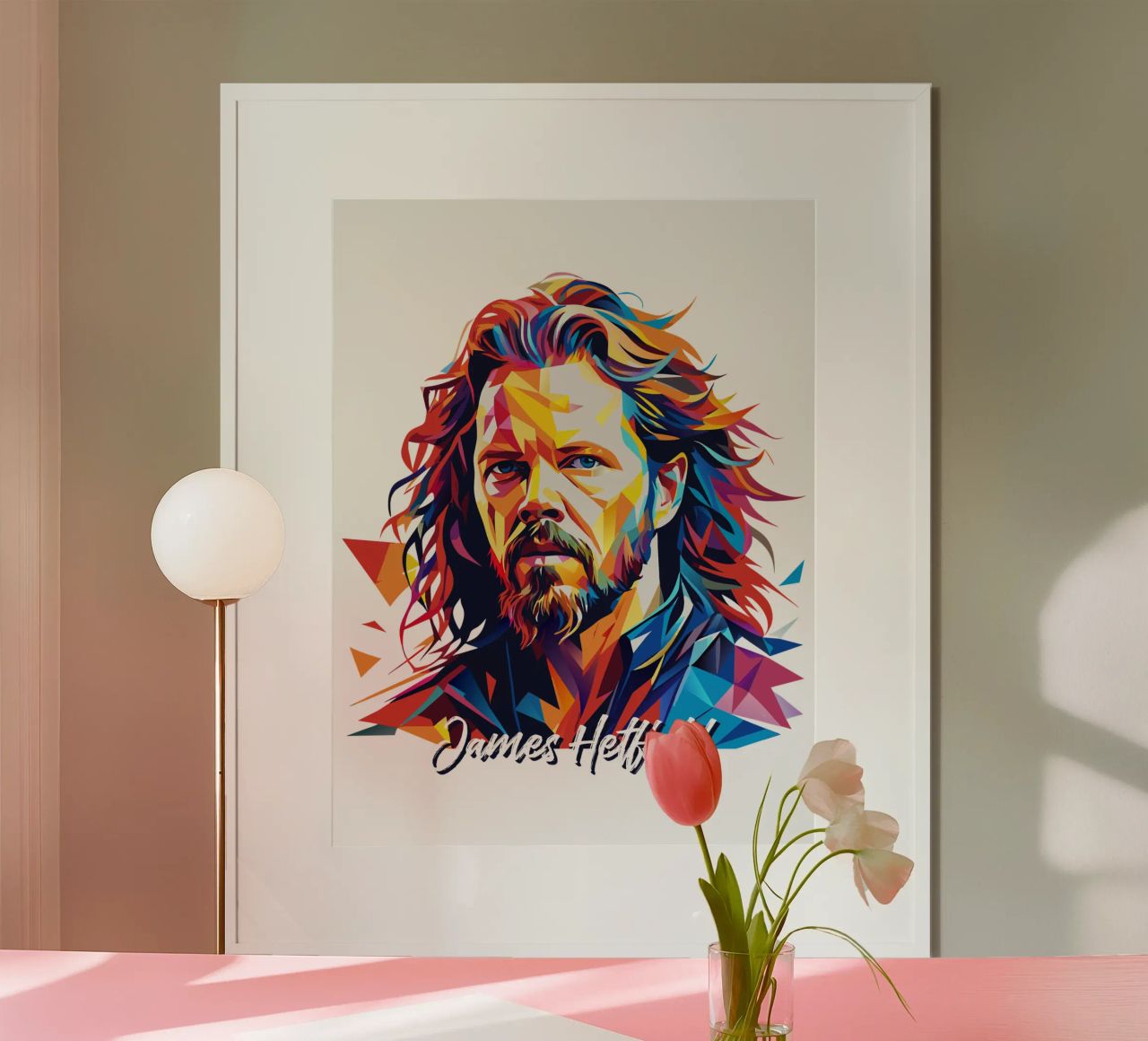James Hetfield Retrato Wpap Pop Art poster de vectorartnesia