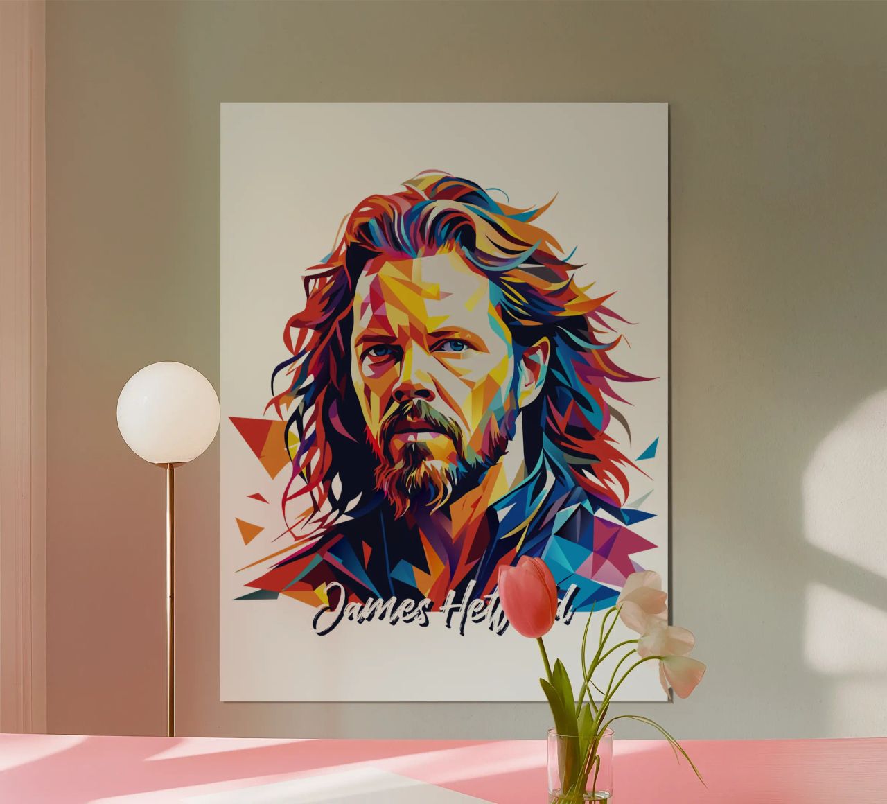 James Hetfield Retrato Wpap Pop Art poster de vectorartnesia