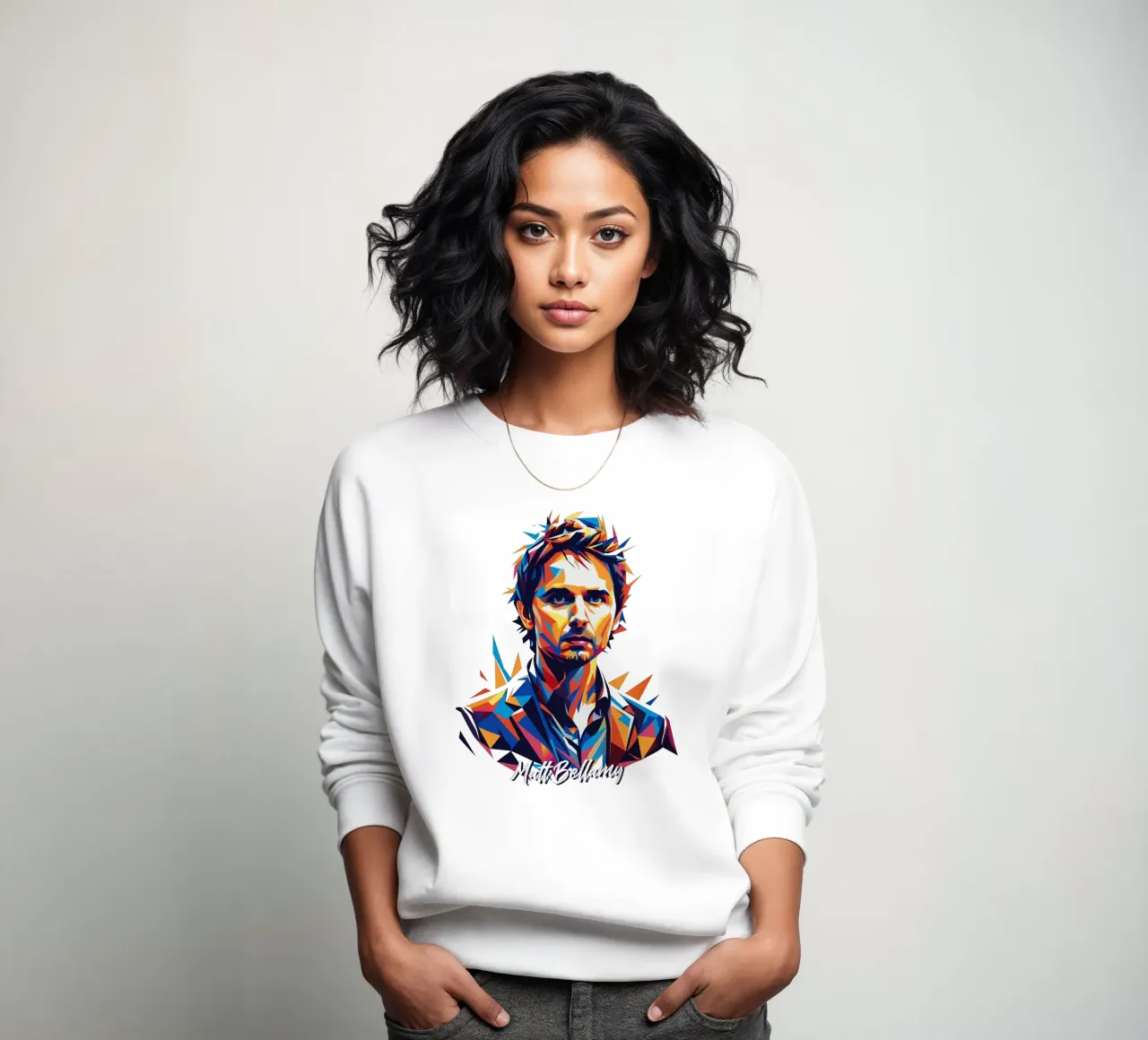 Matt Bellamy Ritratto Wpap Pop ARt felpa da vectorartnesia