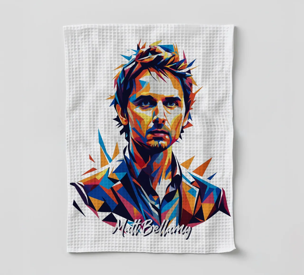 Matt Bellamy Portrait Wpap Pop ARt torchon de vectorartnesia