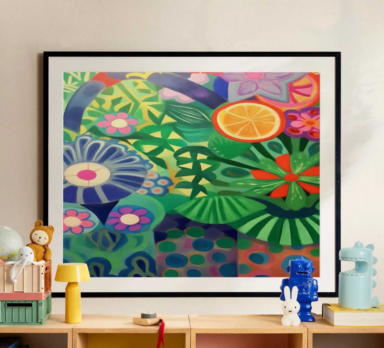 A sea of fantasy flowers poster by Carinaprint