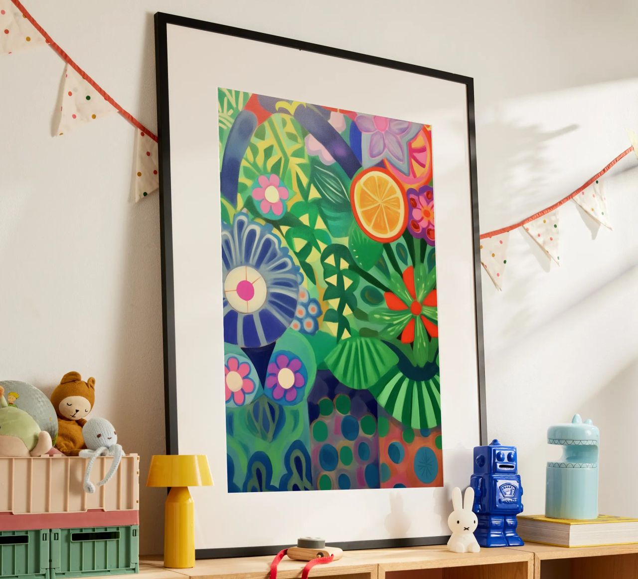 A sea of fantasy flowers poster by Carinaprint