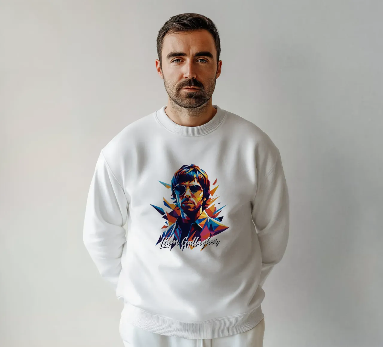 Liam Gallagher felpa da vectorartnesia