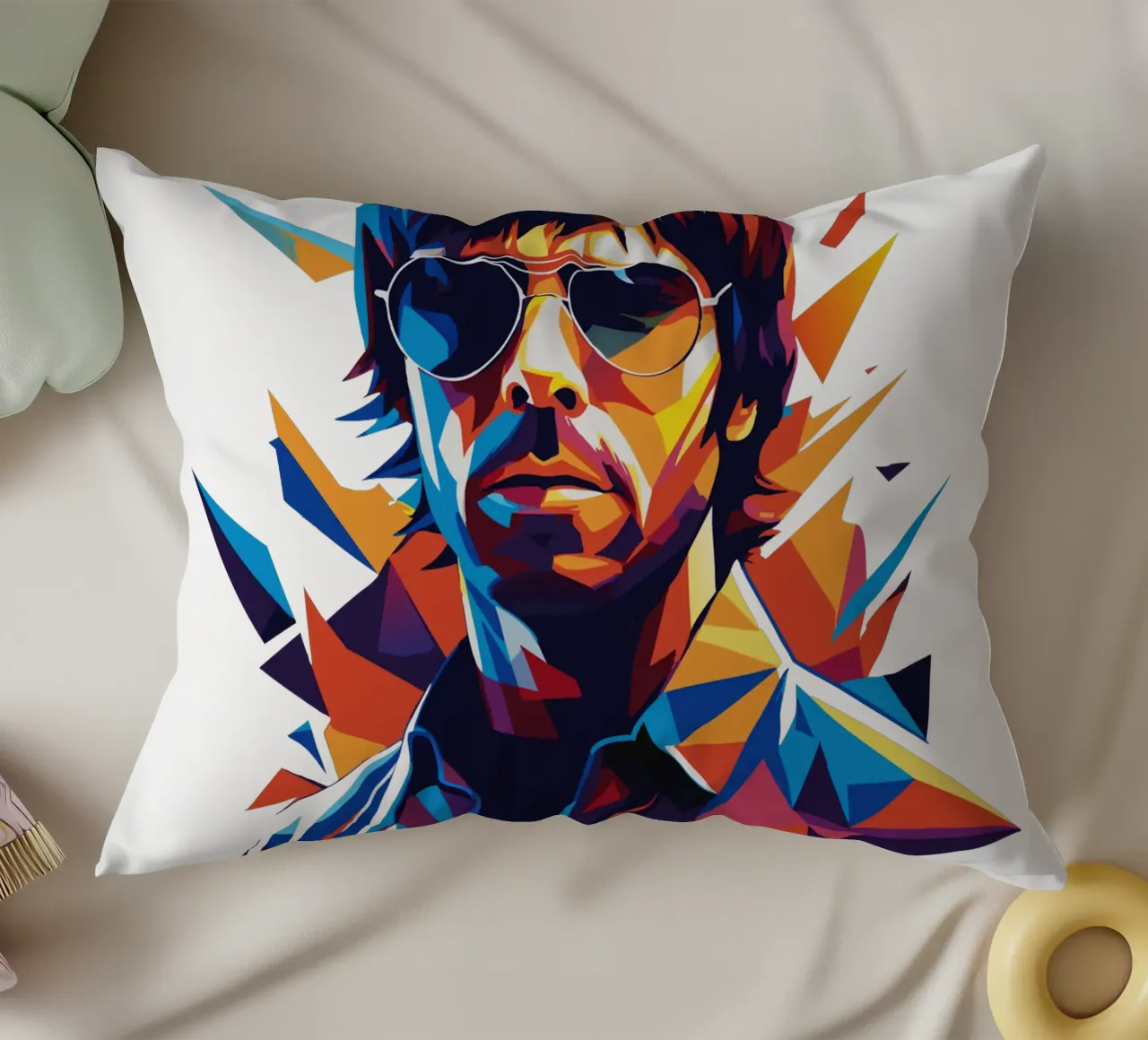 Liam Gallagher cuscino da vectorartnesia