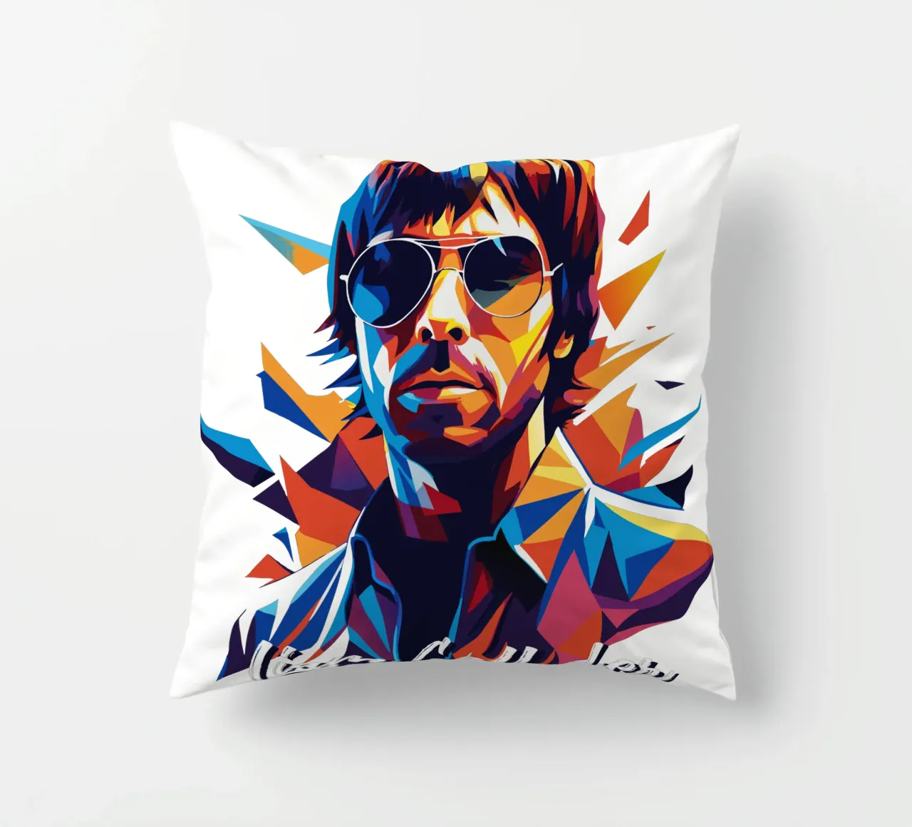 Liam Gallagher cuscino da vectorartnesia
