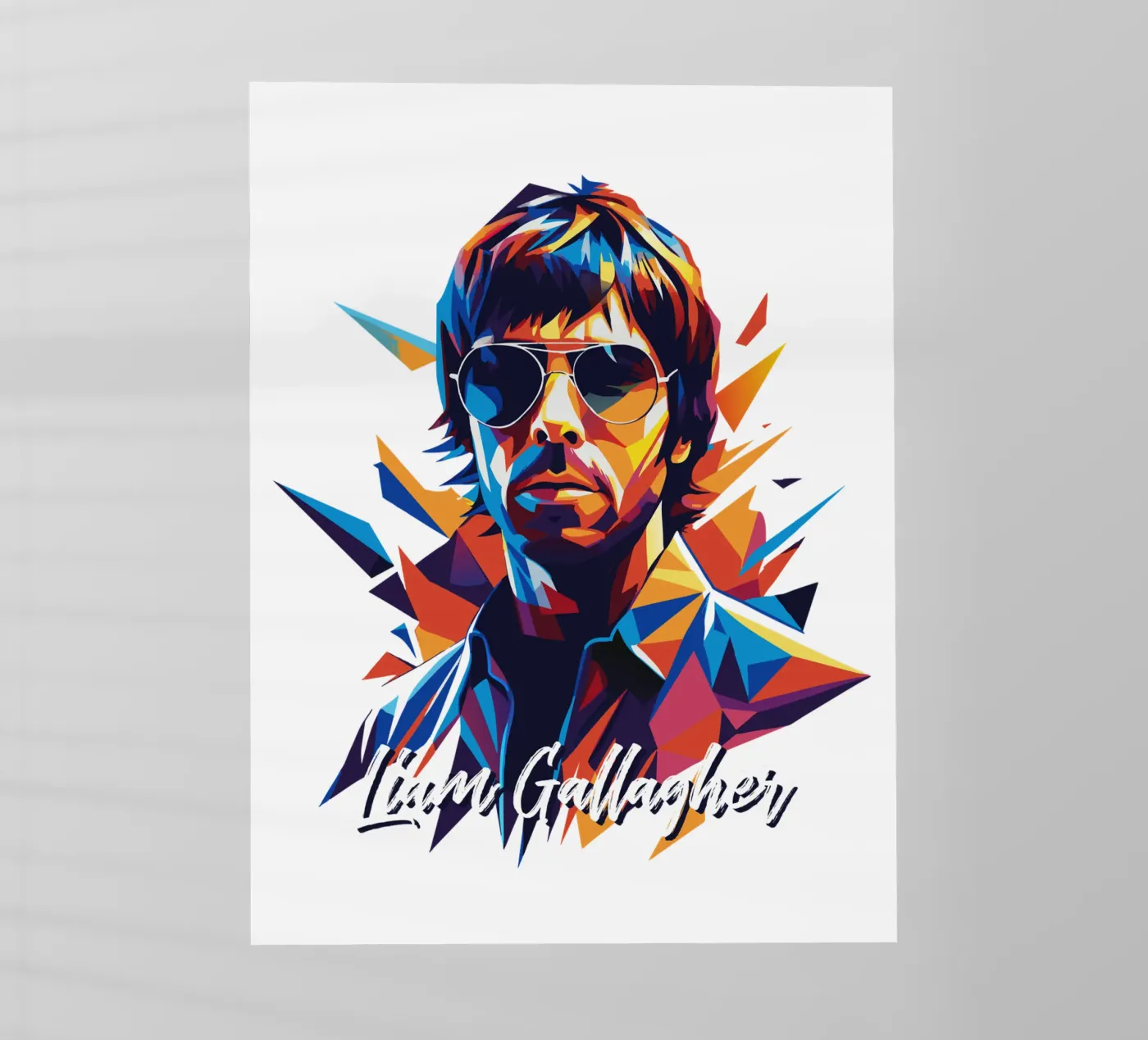 Liam Gallagher pellicola backlit da vectorartnesia