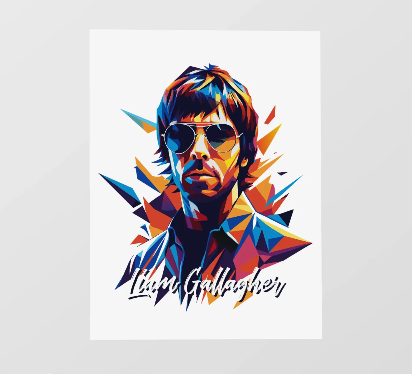Liam Gallagher pellicola backlit da vectorartnesia