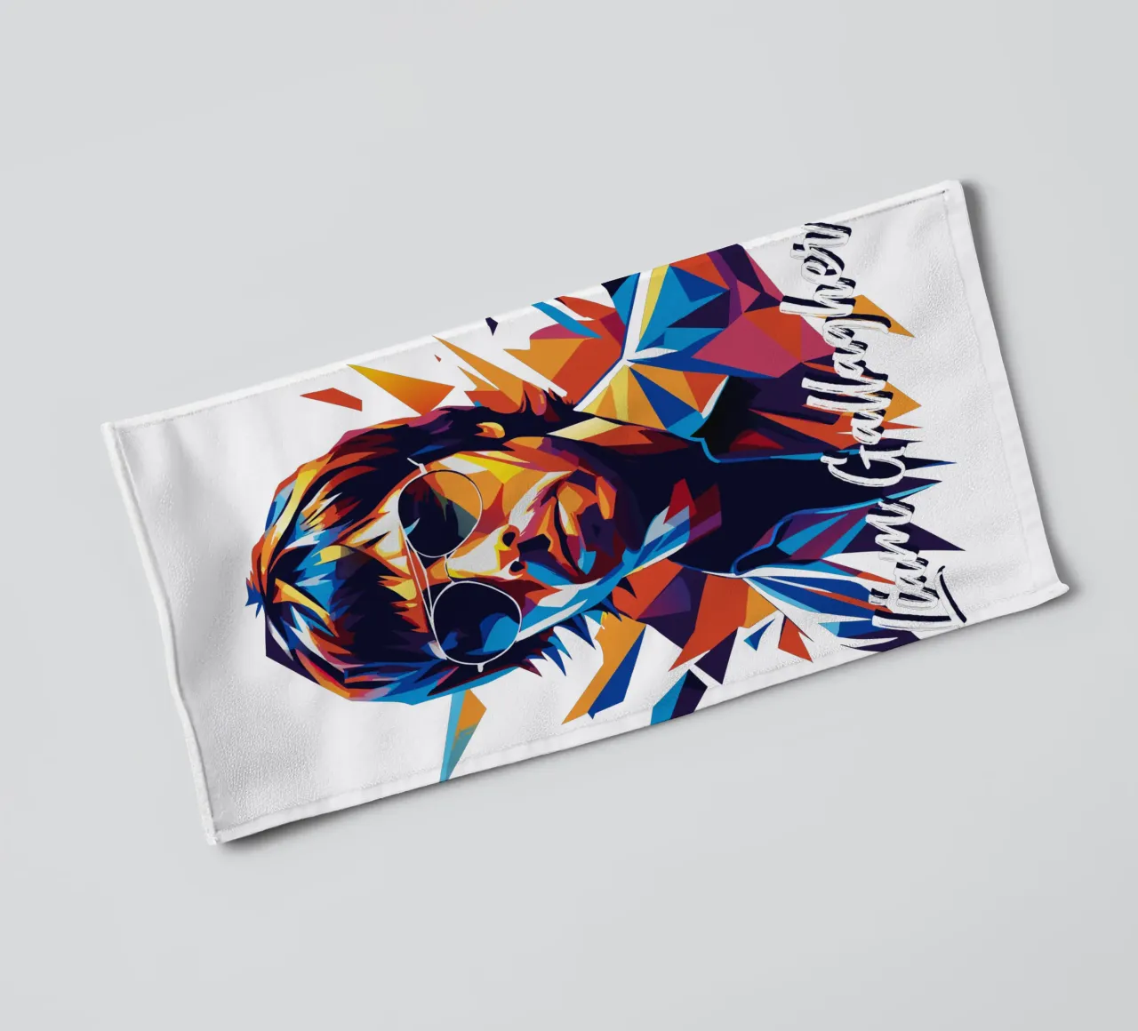 Liam Gallagher towel by vectorartnesia