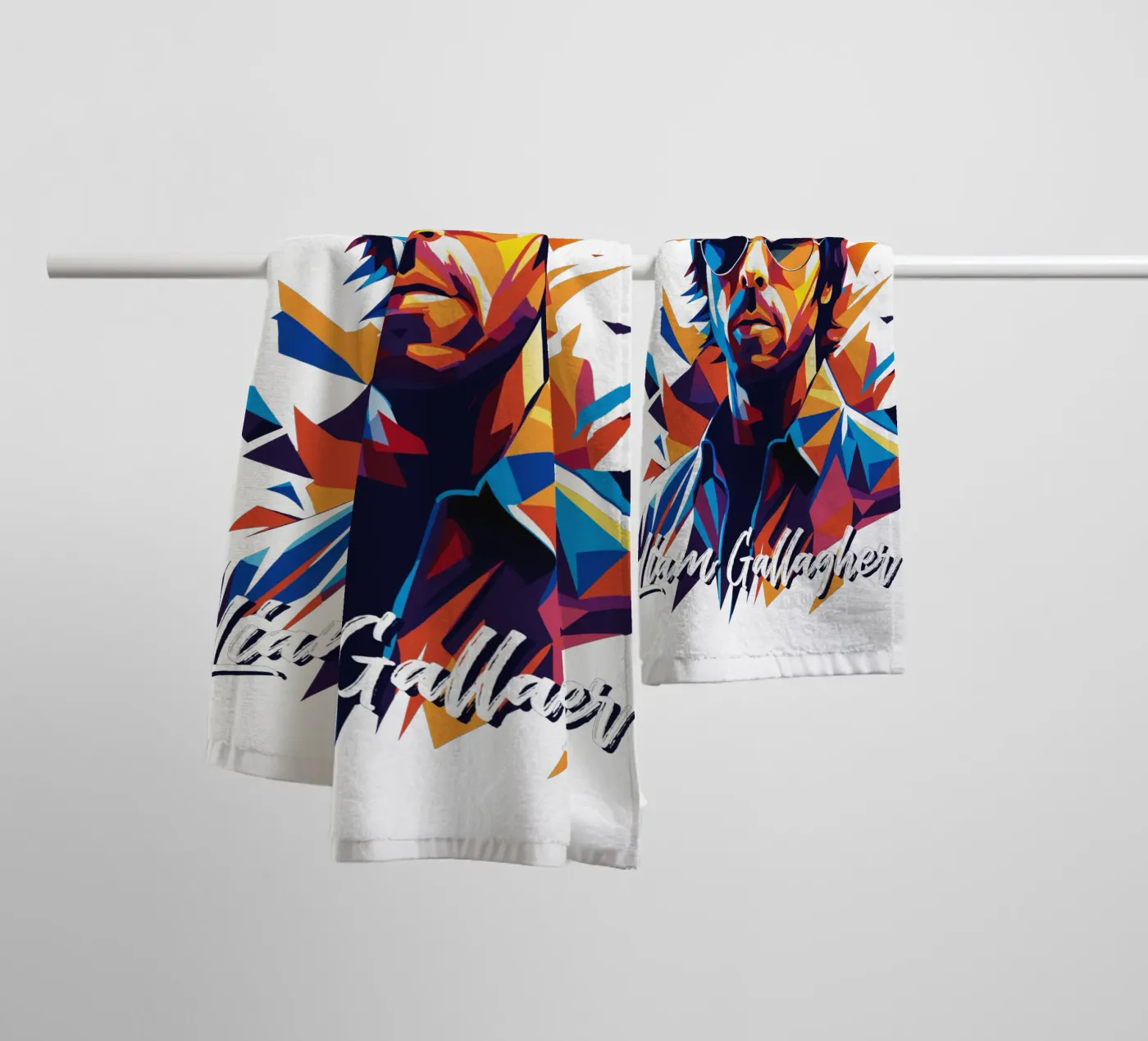 Liam Gallagher badhanddoek van vectorartnesia