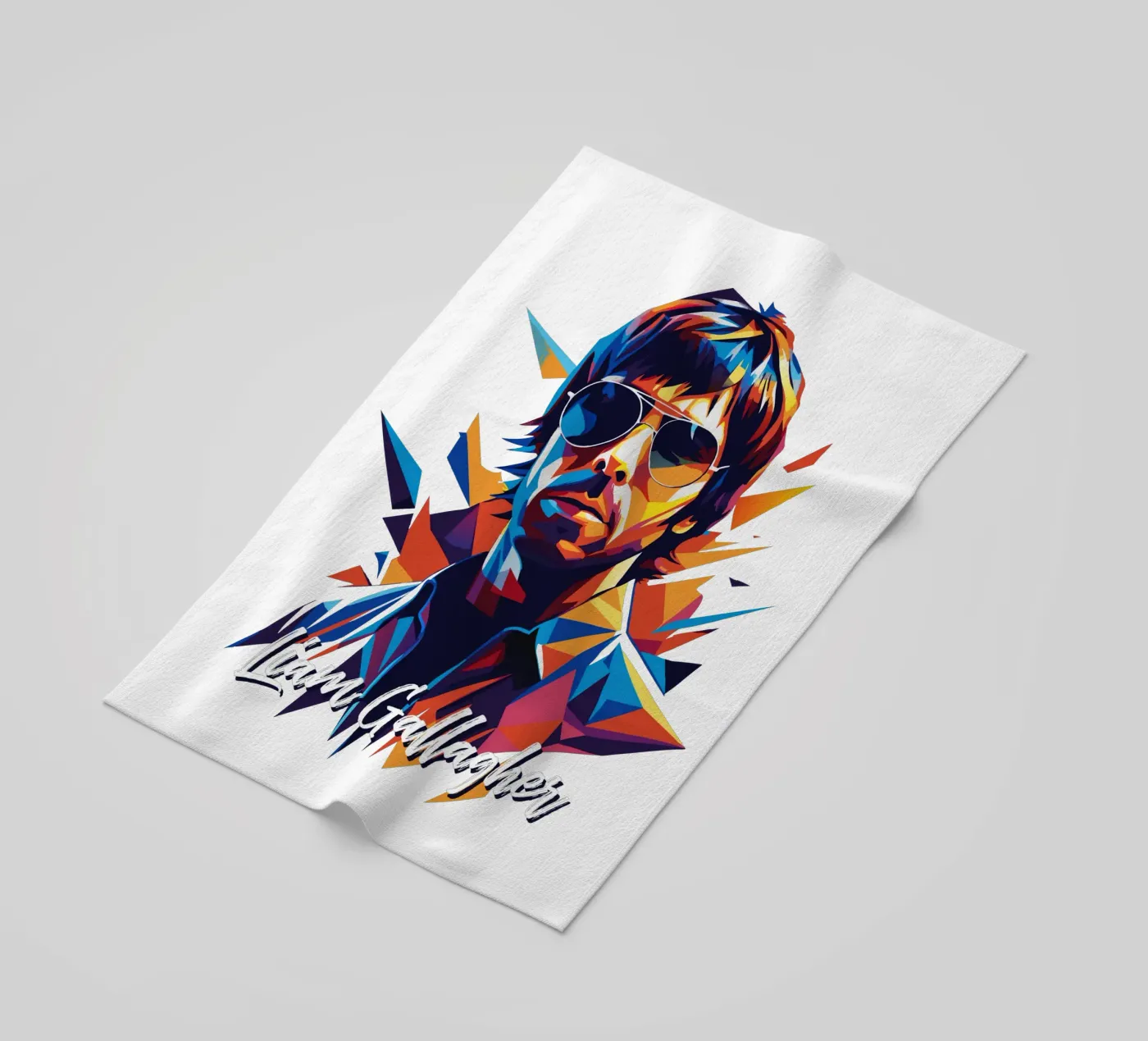 Liam Gallagher strandhanddoek van vectorartnesia