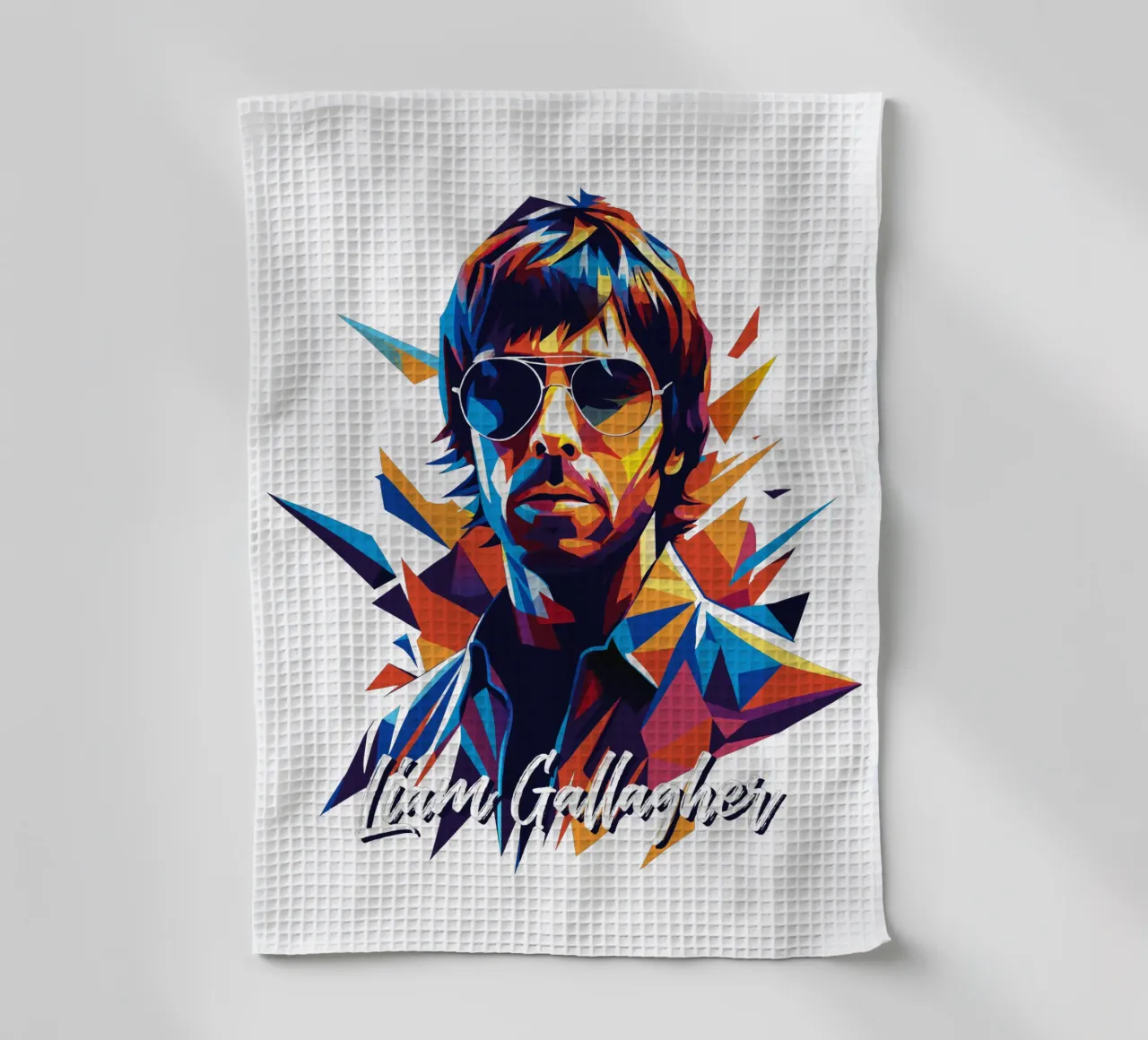 Liam Gallagher tea towel by vectorartnesia