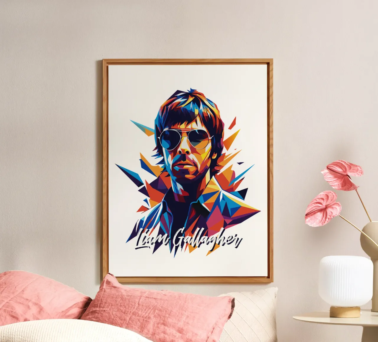 Liam Gallagher alluminio dibond da vectorartnesia