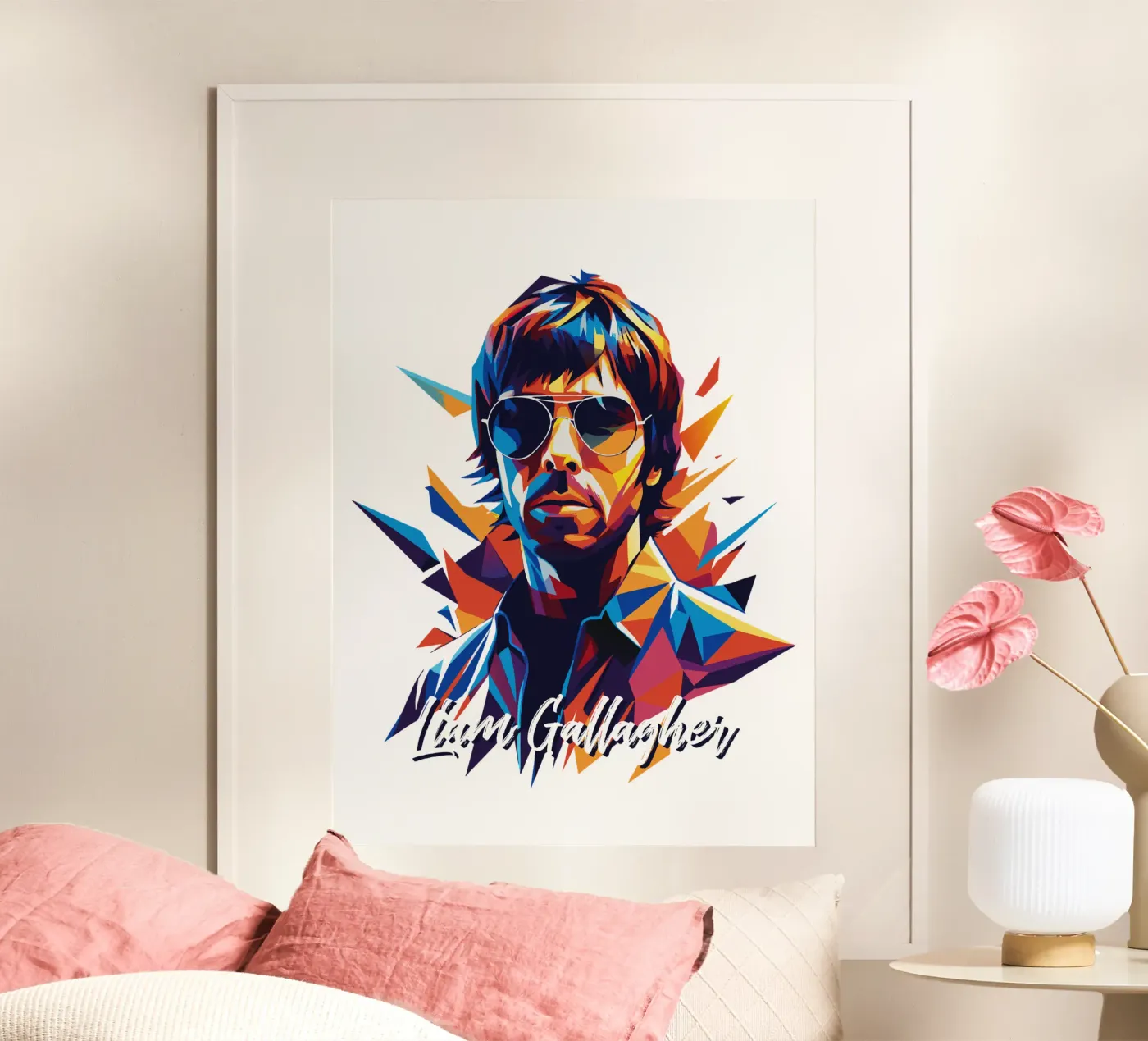 Liam Gallagher poster van vectorartnesia