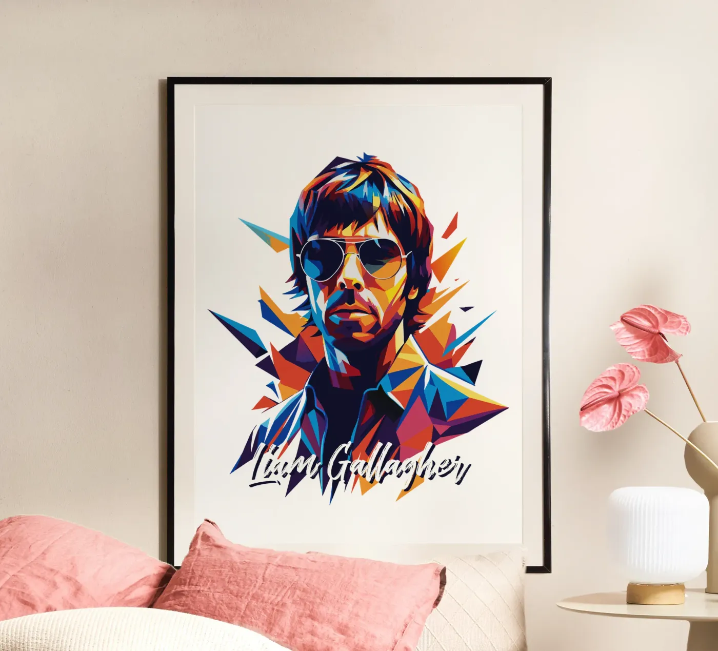 Liam Gallagher poster van vectorartnesia