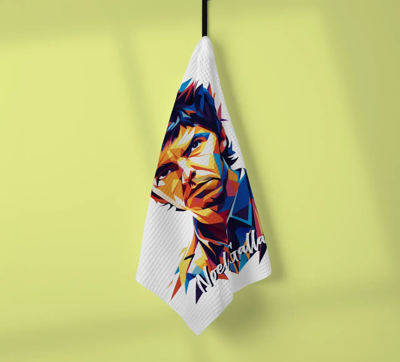 Noel Gallagher canovaccio da cucina da vectorartnesia