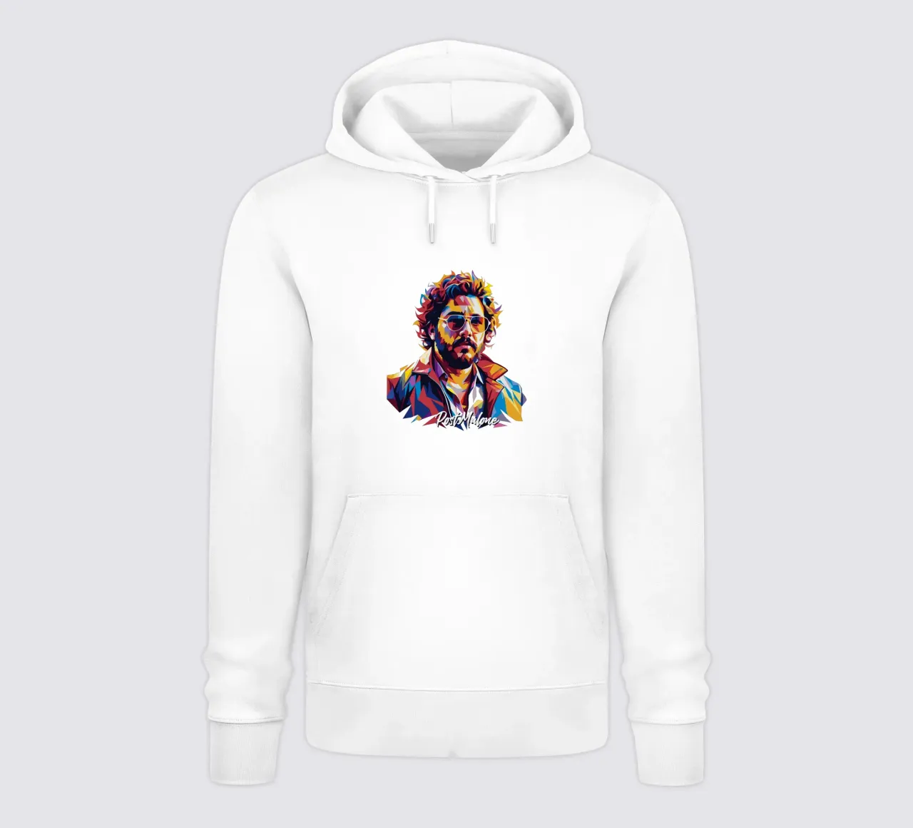 Ritratto di Post Malone Pop Art felpa con cappuccio da vectorartnesia