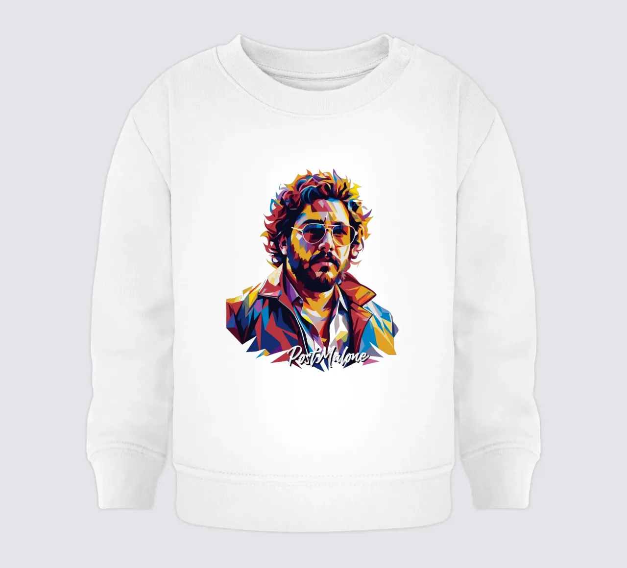 Ritratto di Post Malone Pop Art felpa neonato da vectorartnesia