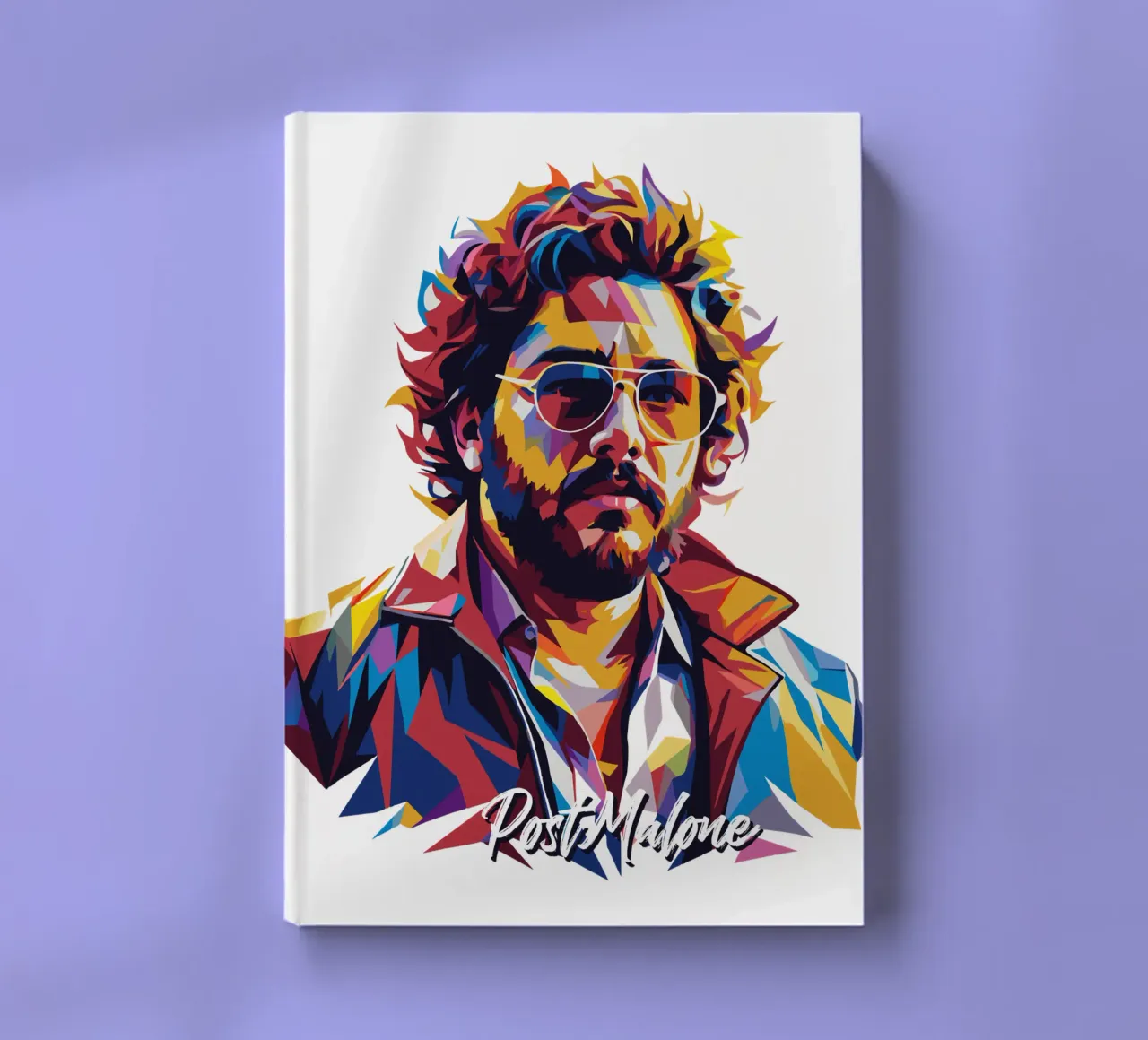 Post Malone Portrait Pop Art notebook by vectorartnesia
