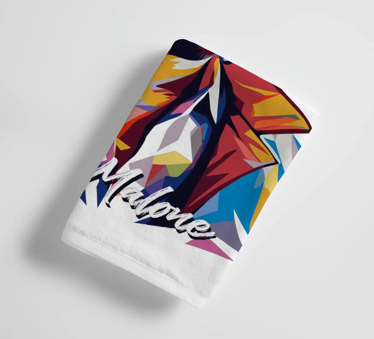 Ritratto di Post Malone Pop Art asciugamano da bagno da vectorartnesia