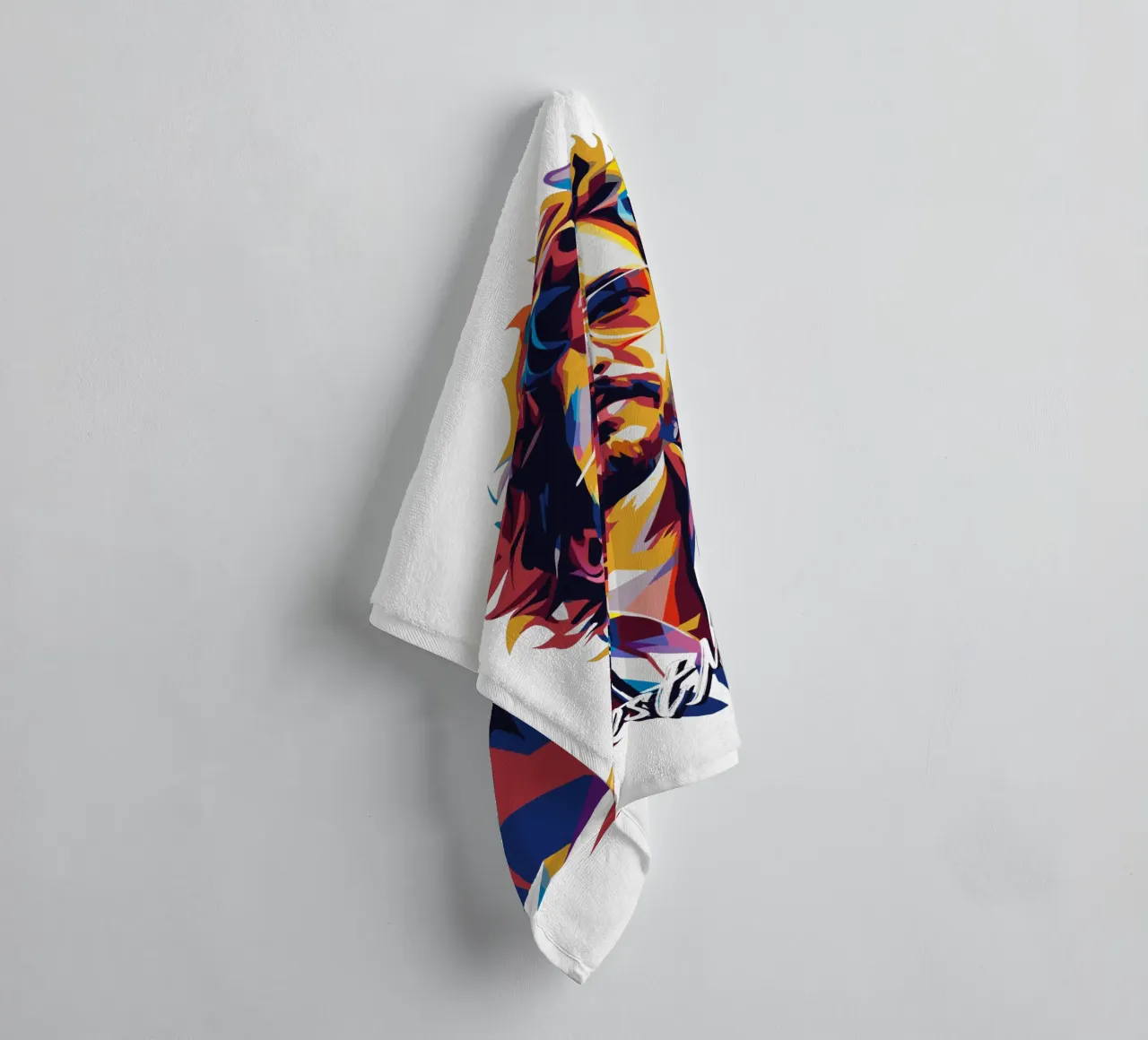 Ritratto di Post Malone Pop Art asciugamano da bagno da vectorartnesia