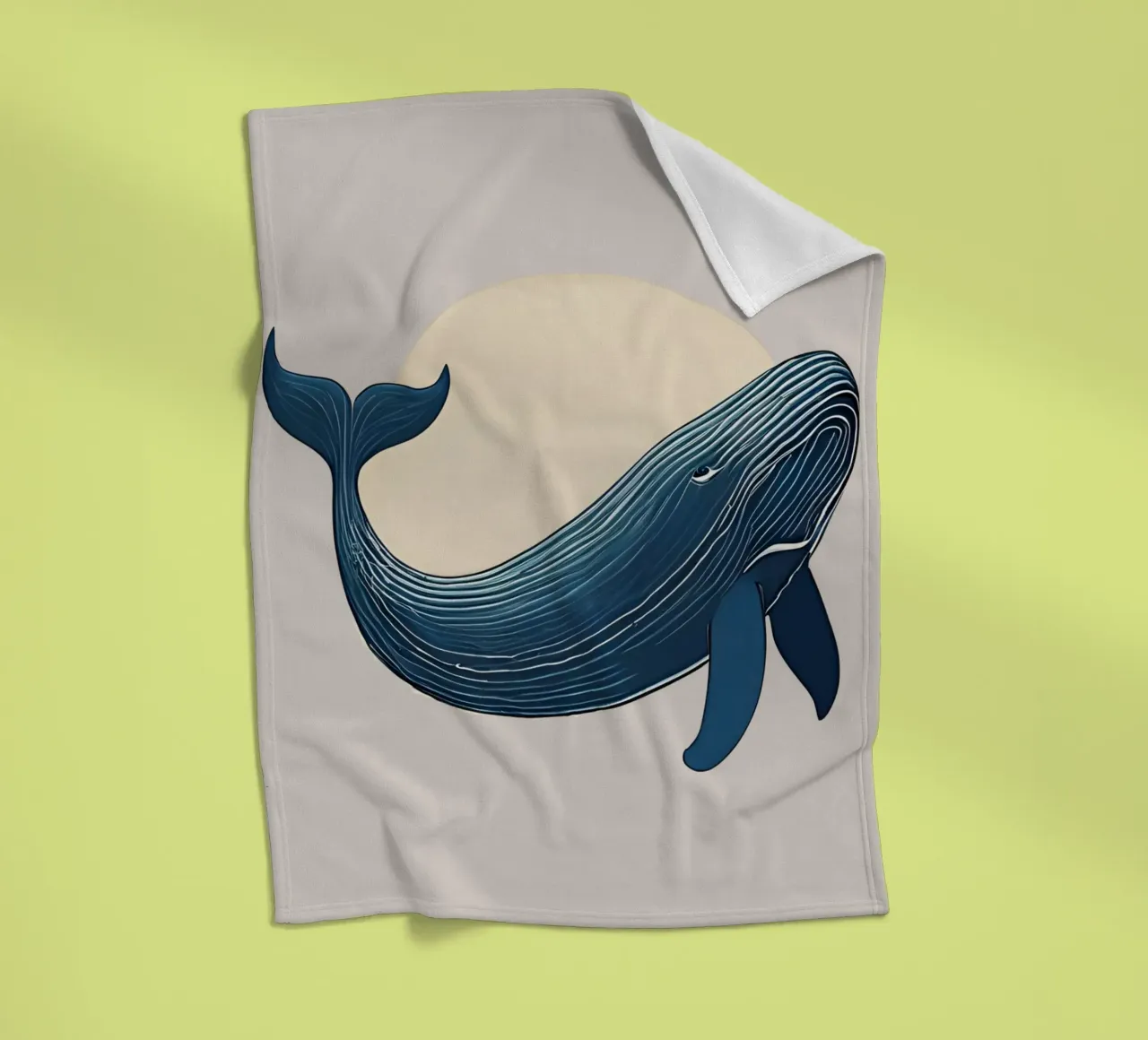 Whale of Wonder fleece blanket by Doodle Dreams Art