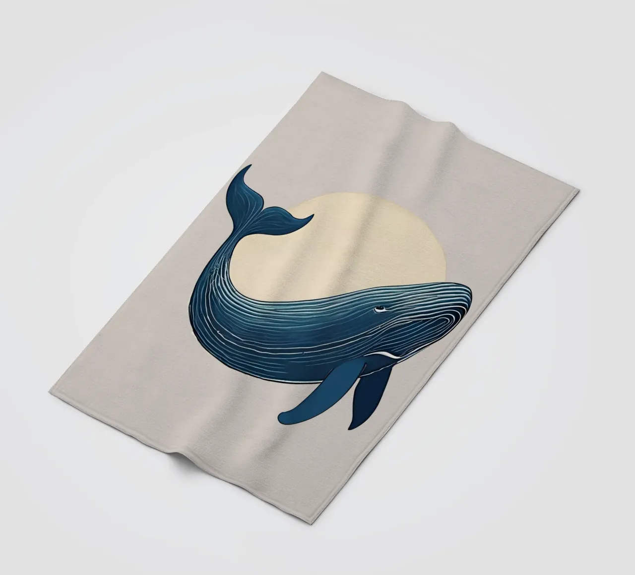 Whale of Wonder fleece blanket by Doodle Dreams Art