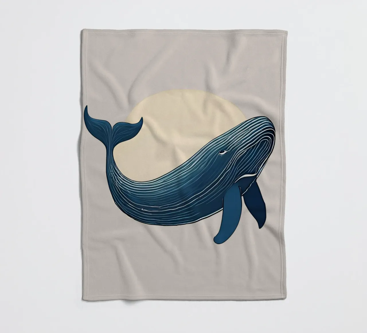 Whale of Wonder fleece blanket by Doodle Dreams Art