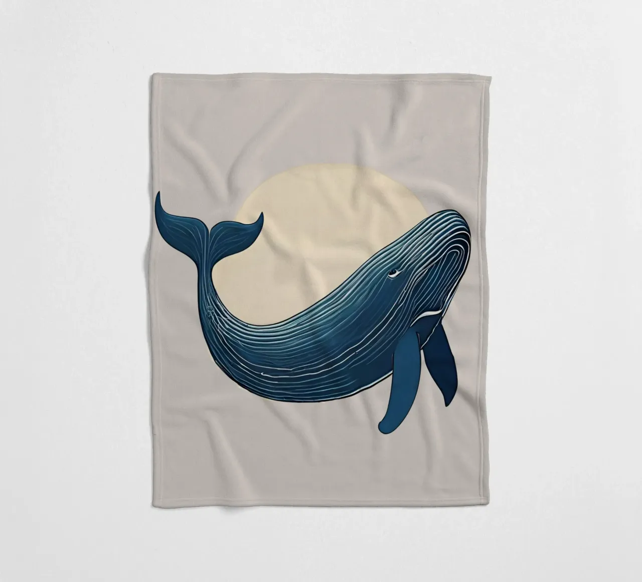 Whale of Wonder fleece blanket by Doodle Dreams Art