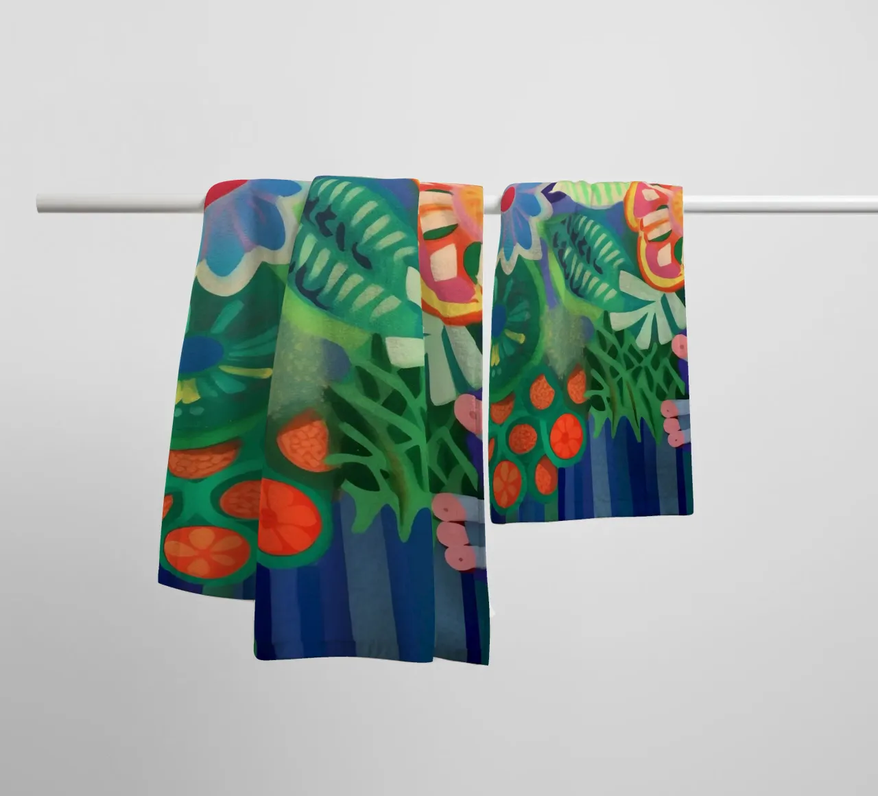 Armonia floreale colorata asciugamano da bagno da Carinaprint
