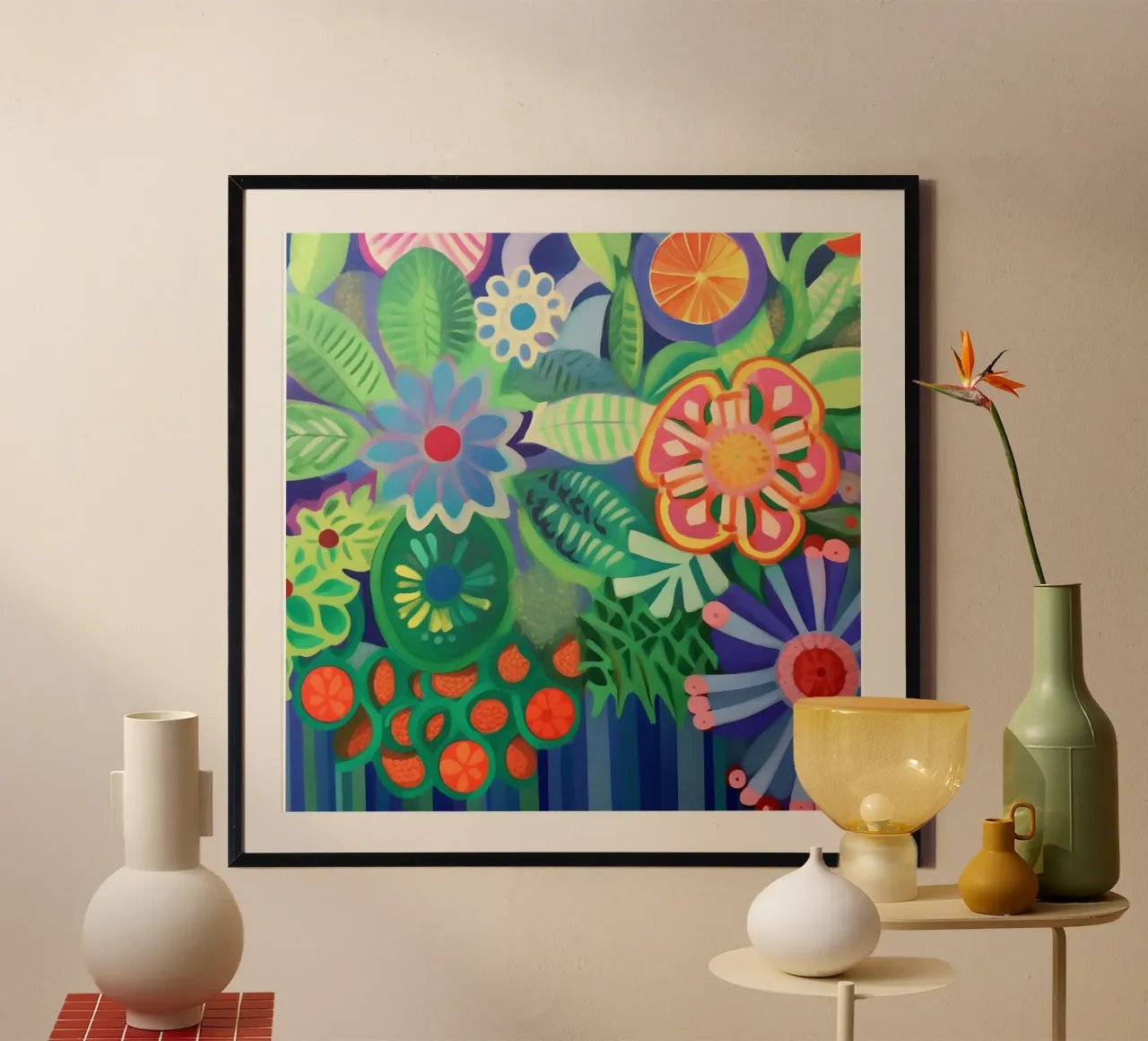Armonia floreale colorata carta hahnemühle da Carinaprint