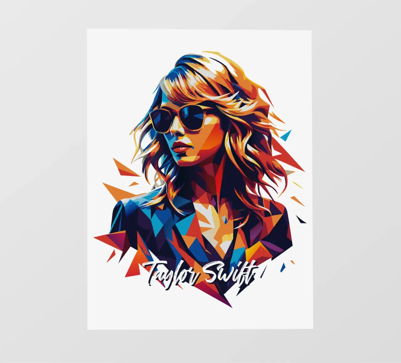 Ritratto di Taylor Swift Pop Art telo in pvc da vectorartnesia