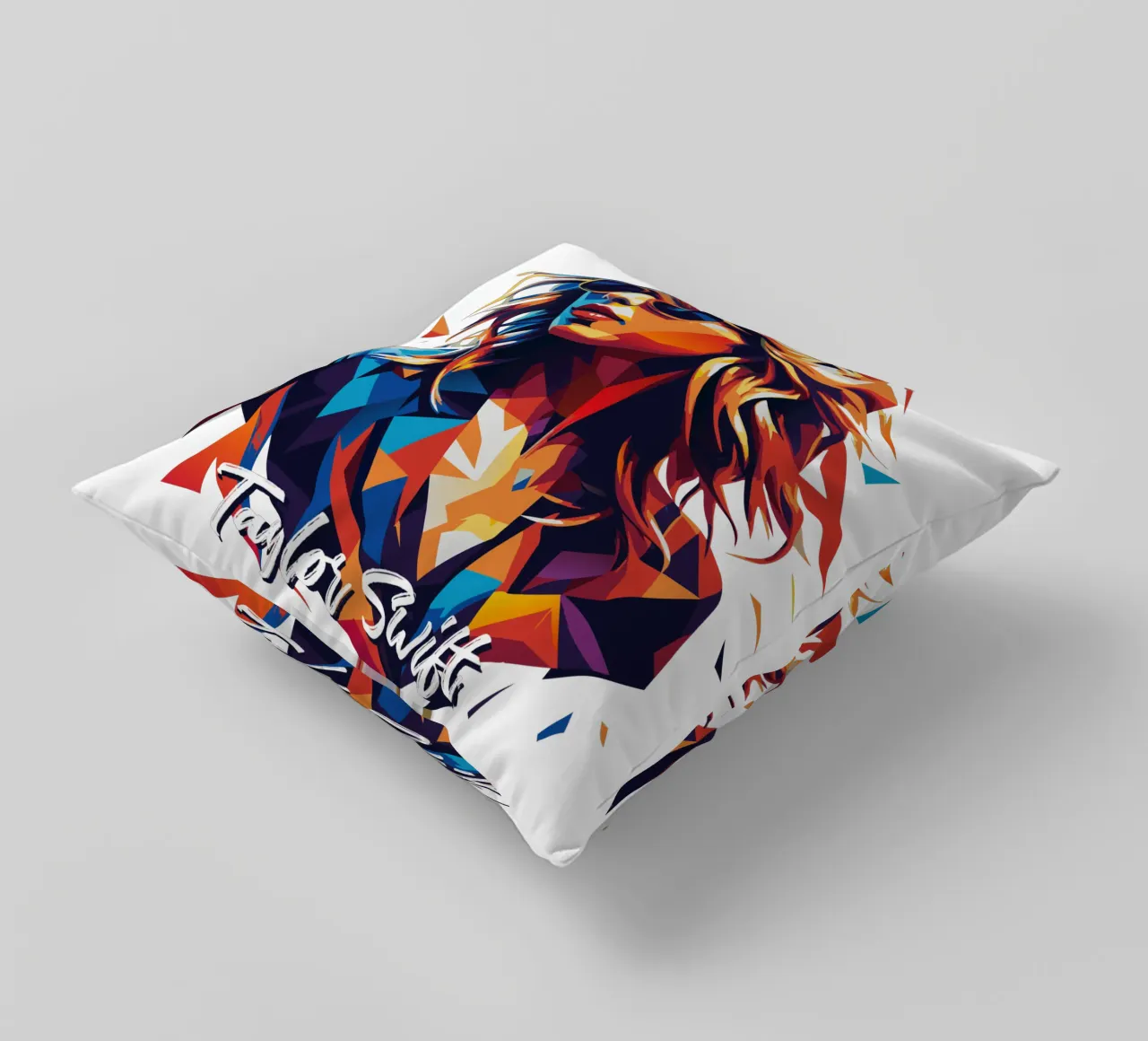 Ritratto di Taylor Swift Pop Art cuscino da vectorartnesia