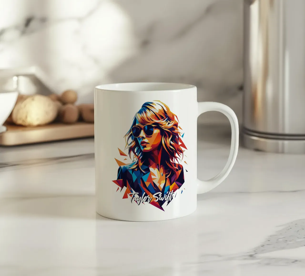 Ritratto di Taylor Swift Pop Art tazza in ceramica da vectorartnesia